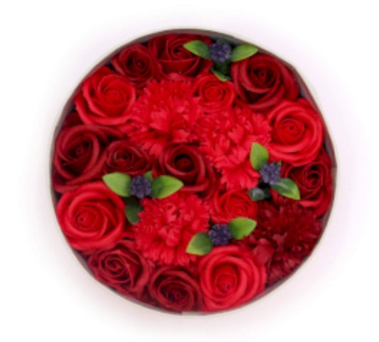 Round Box - Classic Red Roses