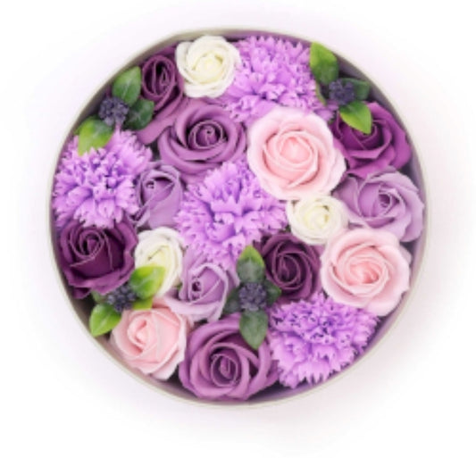 Round Box - Lavender Rose & Carnation