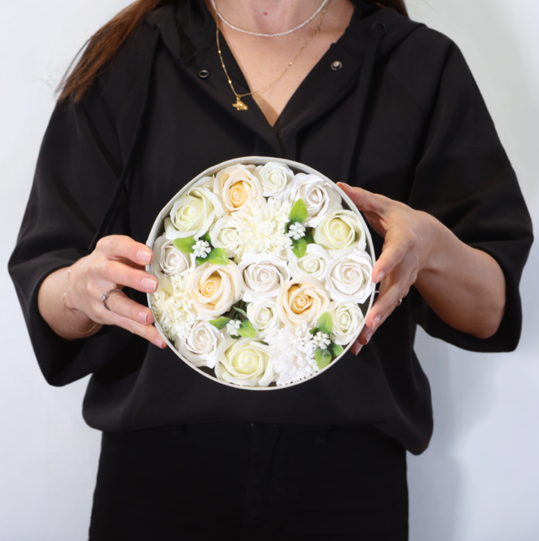 Round Box - Wedding Blessings - White & Ivory